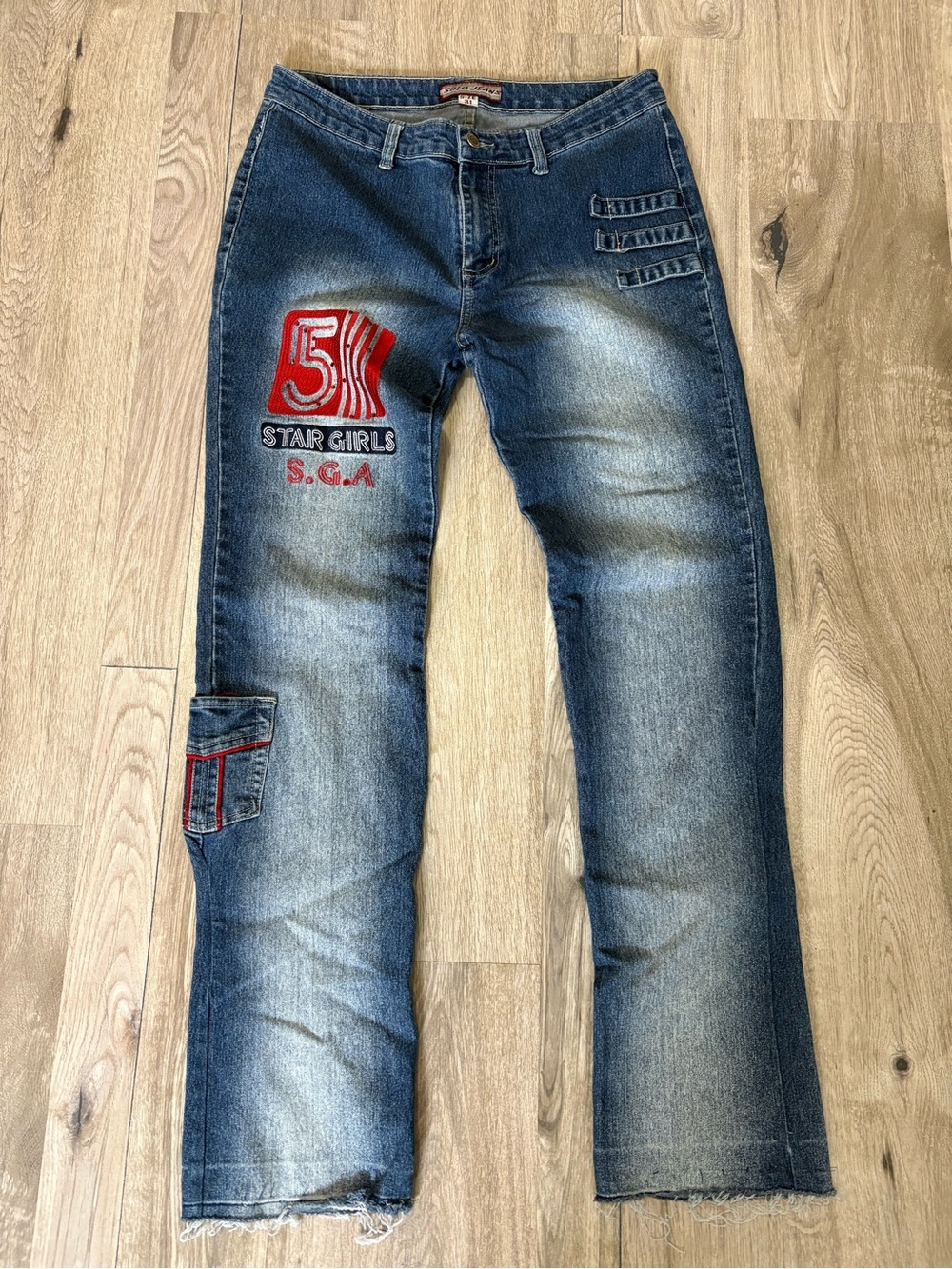 Y2K women’s solo jeans star girls embroidered
